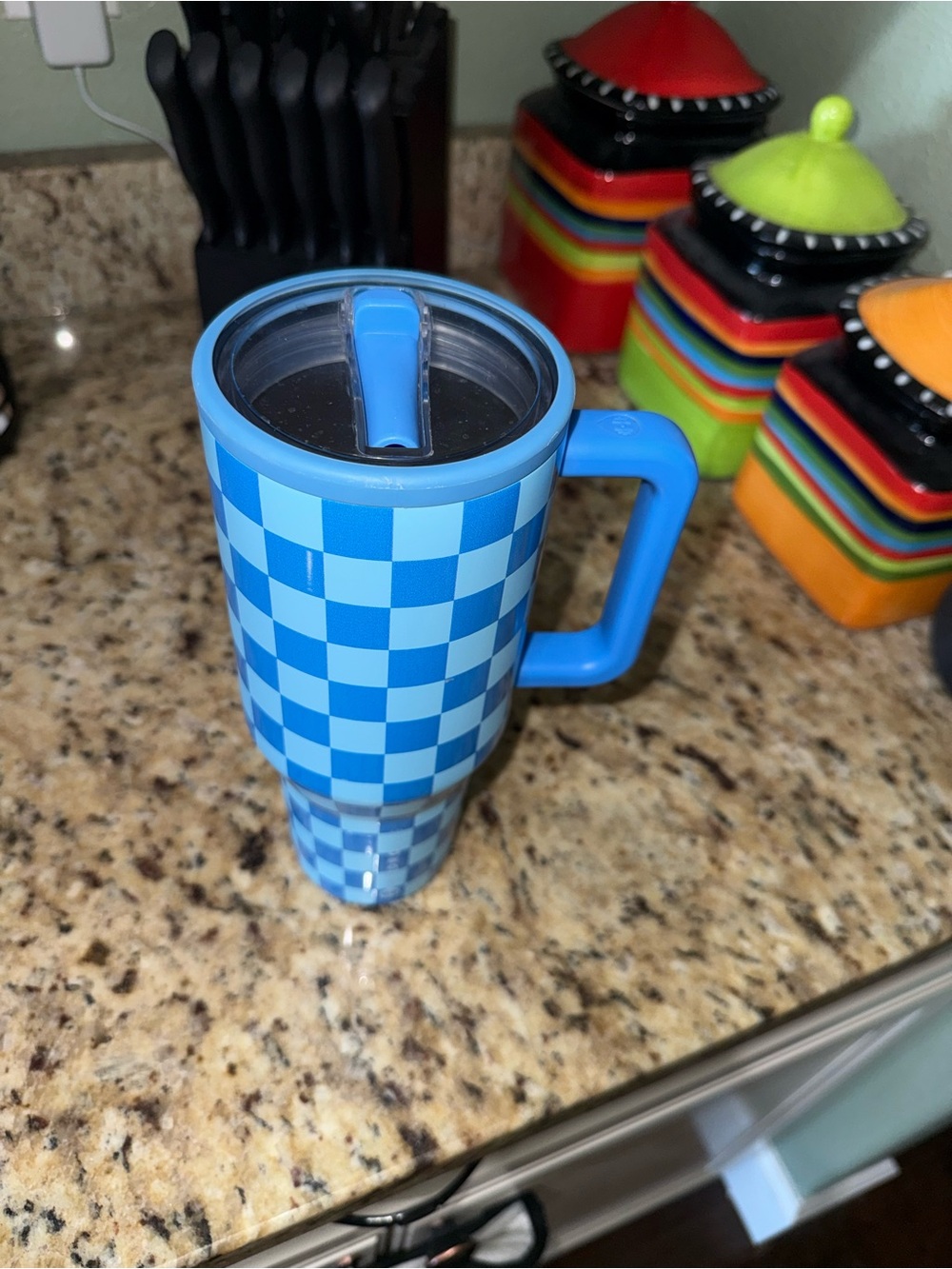 32 oz Hydrojug - Blue Checkered